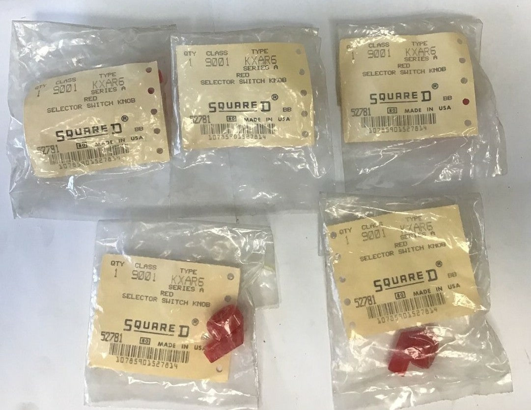 SQUARE D 9001 KXAR6 / 9001KXAR6 RED SELECTOR SWITCH KNOB ***LOTOF5***0