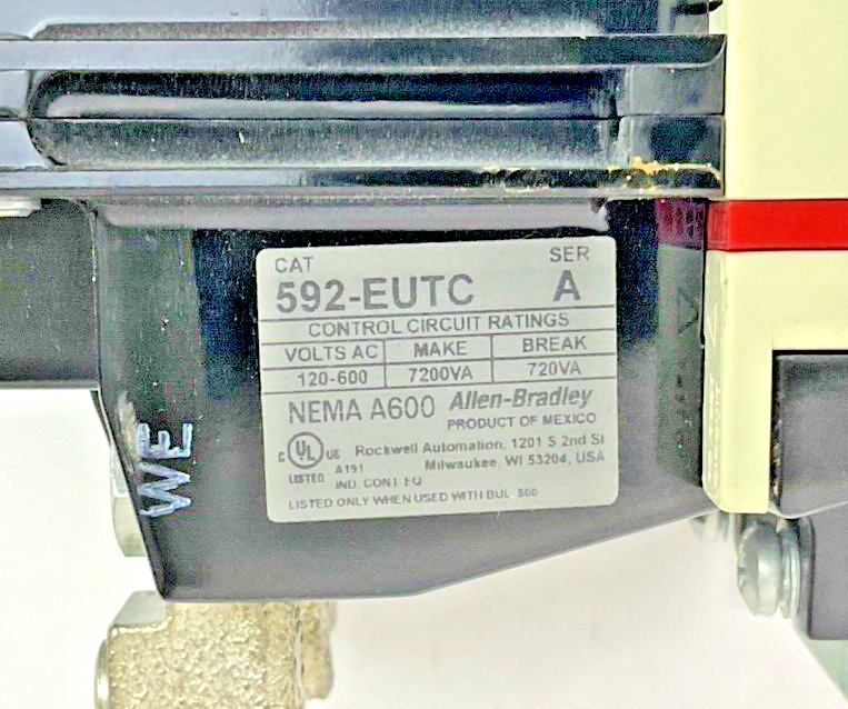 ALLEN-BRADLEY  500F-COD930 STARTER SER. C SIZE 2 W/ 595-A SER.C- HEATERS VARY4