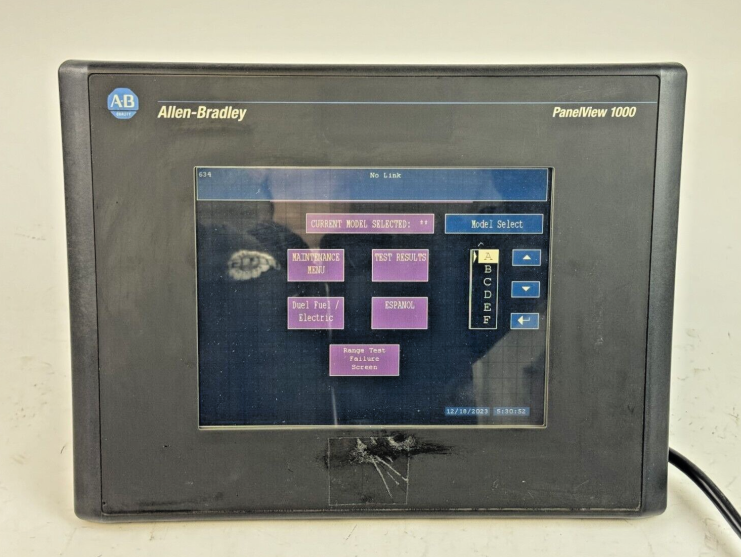ALLEN-BRADLEY - 2711-T10C20 SER. F/ FRN 4.48 - PANELVIEW 1000 ASSEMBLED TERM0