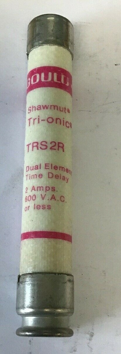 GOULD SHAWMUT TRS2R 2AMP TRI-ONIC 600VDC/600VAC TIME DELAY FUSE***LOTOF10***1
