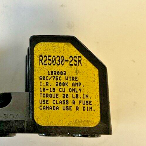 BUSS R25030-2SR FUSEHOLDER 200K AMP CLASS R FUSE2