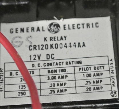 GENERAL ELECTRIC CR120F120B TRANSISTORIZED SENSITIVE RELAY 0-75 OHM NEW SURPLUS6