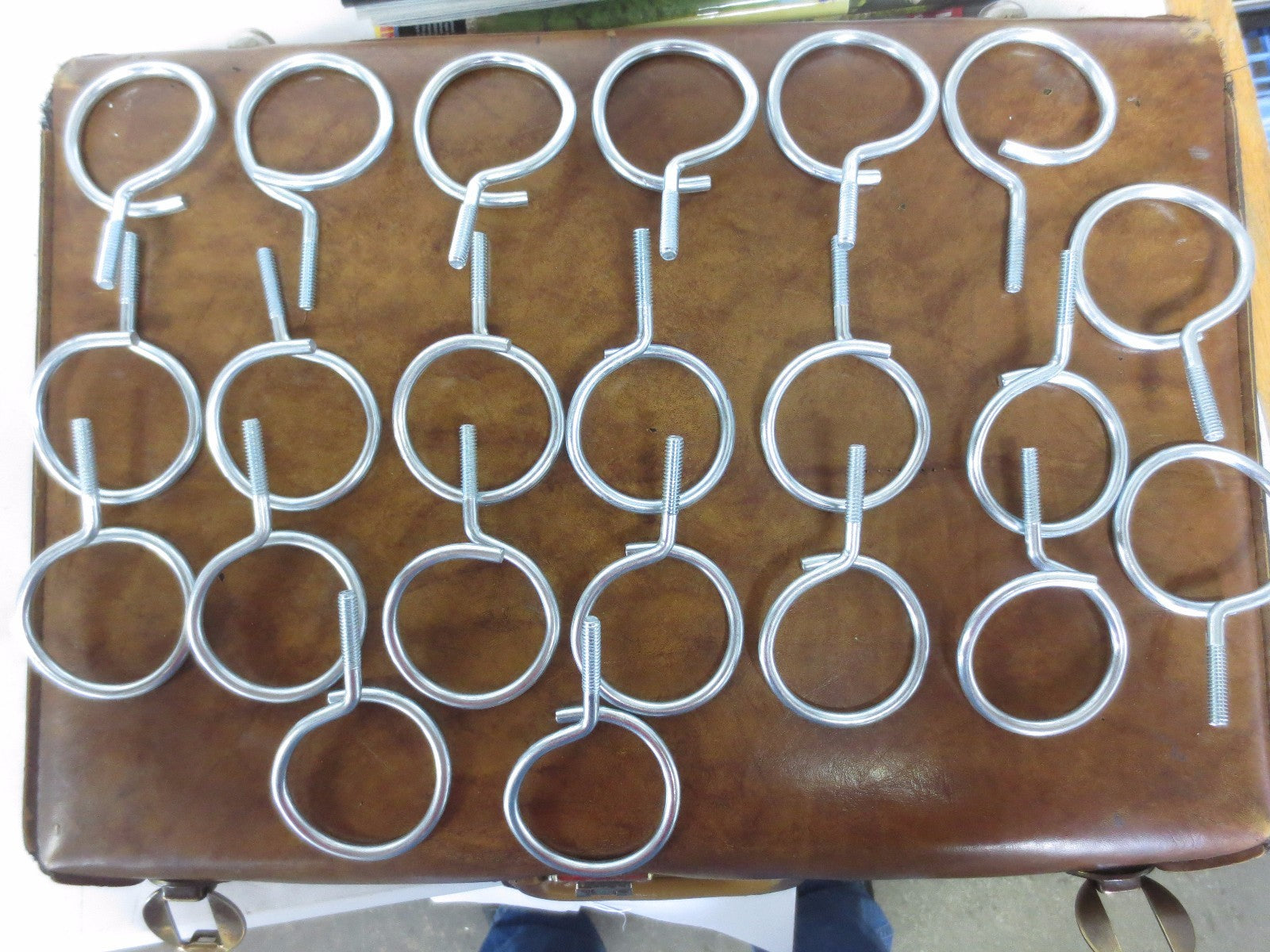 CHROME BRIDLE RINGS - 2" - 1/4" THREAD - NEW SURPLUS - LOT of 225
