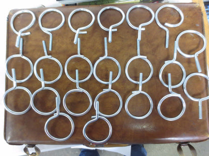 CHROME BRIDLE RINGS - 2" - 1/4" THREAD - NEW SURPLUS - LOT of 225
