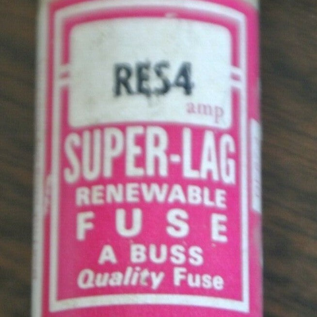 BUSSMANN / RES4 / SUPER-LAG RENEWABLE FUSE / 4A / 600V / NEW SURPLUS1