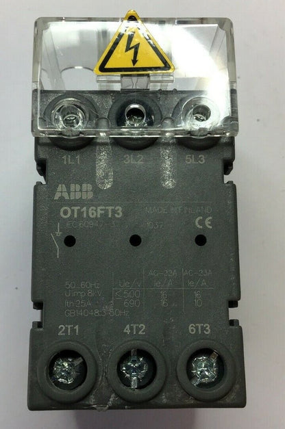 ABB OT16FT3 SWITCH DISCONNECTOR 60HZ 8KV 20A 600VAC0
