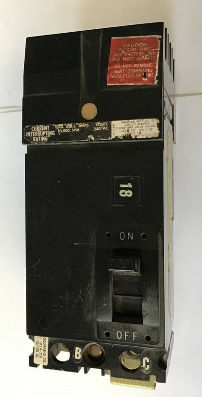 SQUARE D FA22015BC CIRCUIT BREAKER 15AMP 2POLE 240VAC/250VAC 0