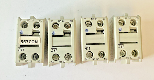 ALLEN BRADLEY 100-F AUX CONTACT BLOCK SER.B  10A 600V ***LOTOF4***0