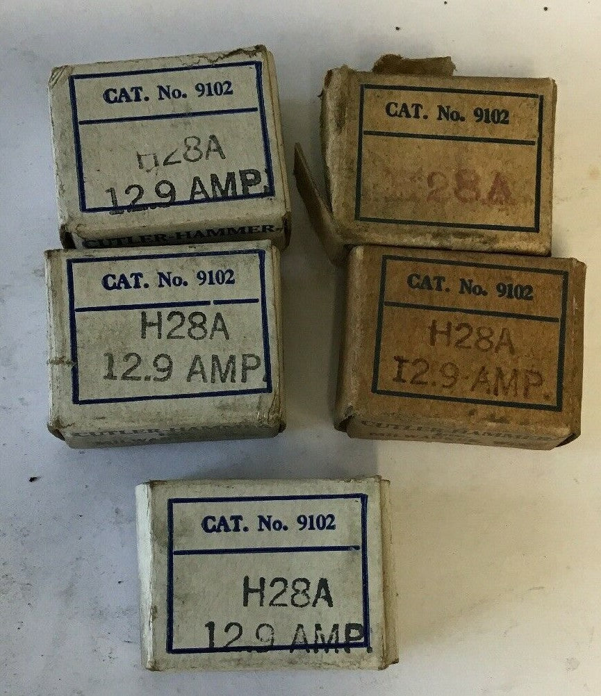 CUTLER HAMMER 9102 H28A  12.9AMP HEATER****LOTOF5****0