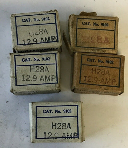 CUTLER HAMMER 9102 H28A  12.9AMP HEATER****LOTOF5****0