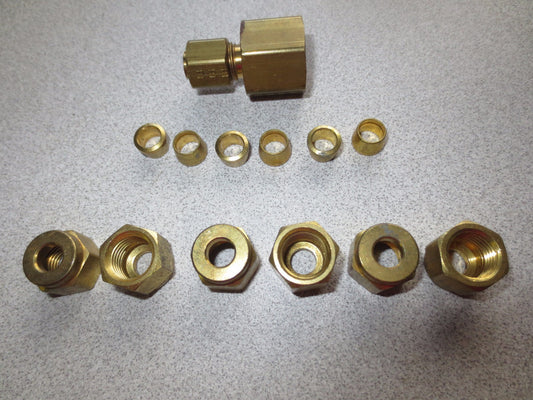 PARKER CPI 4 BRASS FITTINGS - LOT as SHOWN0