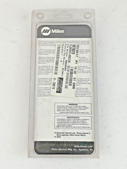 MILLER - H753 - Flashback Arrestor Set: Regulator Mount, 9/16"-18, Oxygen & Fuel3