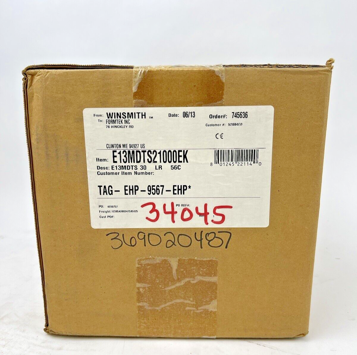 WINSMITH - E13MDTS21000EK - WORM GEAR REDUCER - E13MDTS 30 LR 56C - 30:1 RATIO0