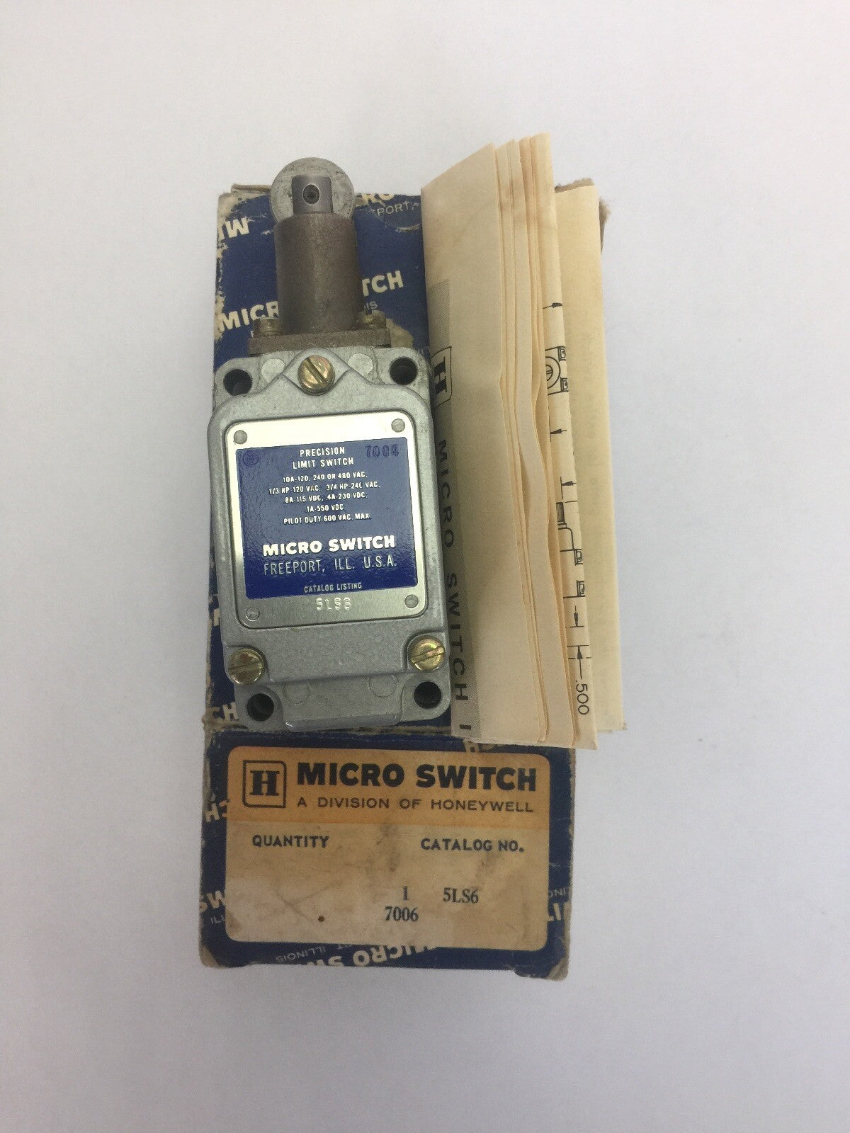 MICRO SWITCH A DIVISION OF HONEYWELL 5LS6 LIMIT SWITCH 0