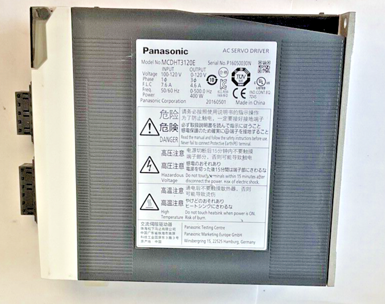 PANASONIC MCDHT3120E AC SERVO DRIVER 120V 1PH 50/60HZ3