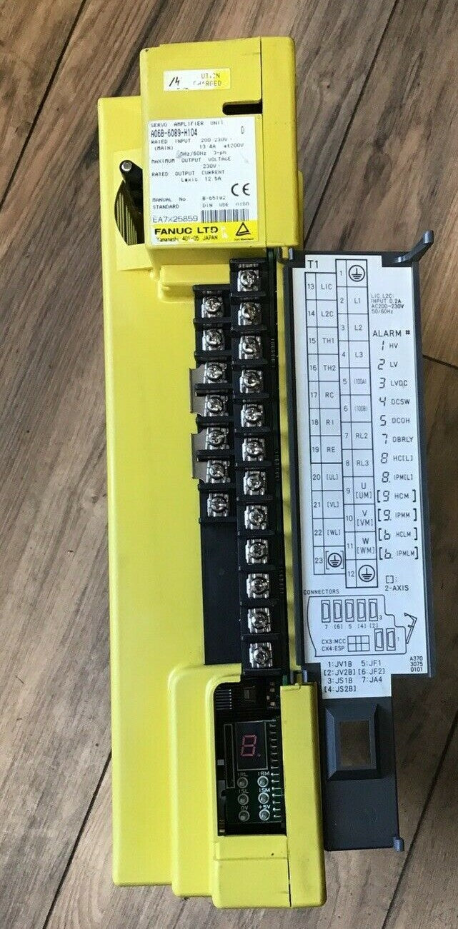 FANUC A06B-6089-H104 SERVO AMPLIFIER UNIT 230VAC SER.D 3PH1