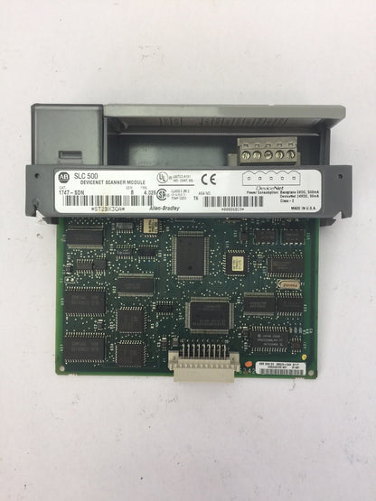 ALLEN BRADLEY 1747-SDN DEVICENET SCANNER MODULE  SER B FRN 4.026 SLC 5003