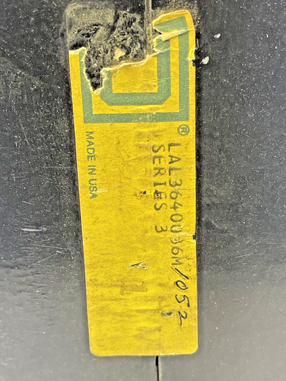 SQUARE D - LAL3640036M1052 SER. 3 - CIRCUIT BREAKER - 400 AMP, 3 POLE, 600 VAC6