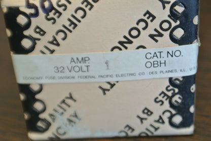 ECONOMY / FPE OBH-50 BOLT-ON FUSE / 50A / 32VDC / NEW SURPLUS5