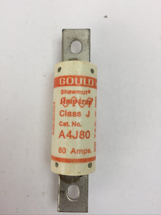 GOULD FERRAZ SHAWMUT A4J80 AMP-TRAP CLASS J FUSE 80AMP 600VAC (LOT OF 5)0
