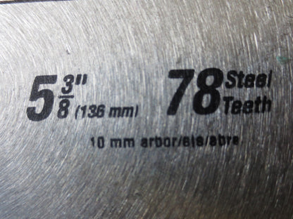 DEWALT DW9053 CONSTRUCTION CIRCULAR SAW BLADE 5-3/8" 78T SERIES 20 - NEW SURPLUS1