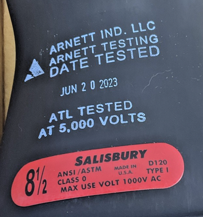 HONEYWELL GK011B/8.5 LINEMAN GLOVES SIZE 8.5 TESTED AT 1000V CLASS0 TYPE1 D1203