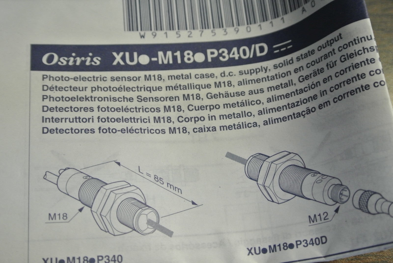 TELEMECANIQUE XU2 M18PP340D PHOTOELECTRIC SENSOR 12...24VDC - NEW SURPLUS5