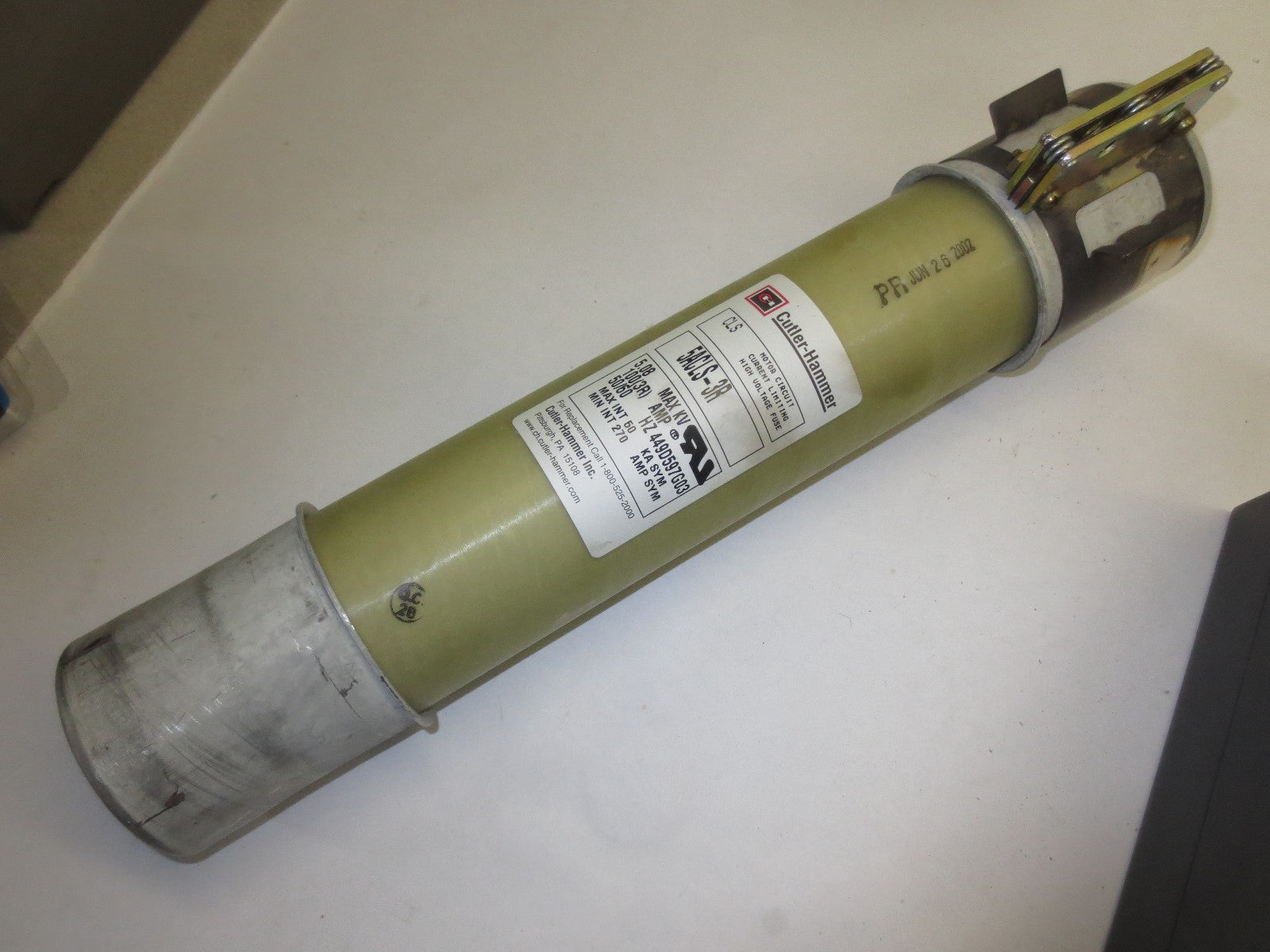 CUTLER-HAMMER 5ACLS-3R MOTOR CIRCUIT HIGH VOLTAGE FUSE 5.08 MAX KV, 100(3R)A, 0