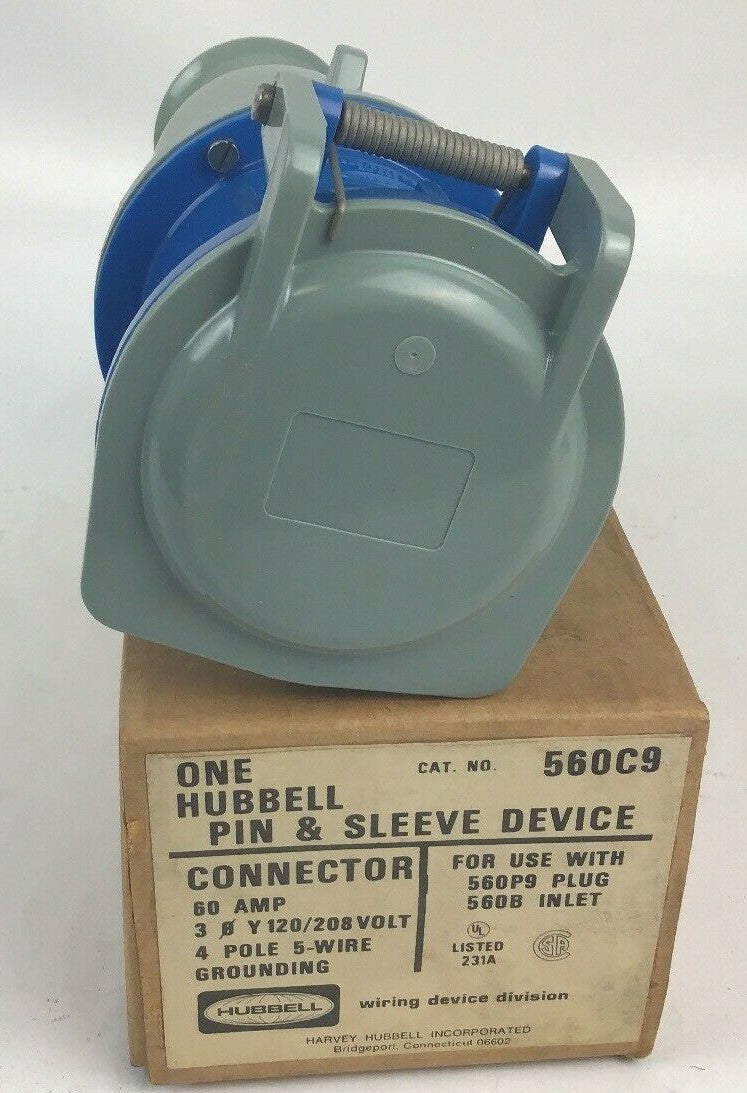 HUBBELL 560C9 PIN&SLEEVE 60AMP 120/208V 4POLE 5-WIRE GROUNDING0