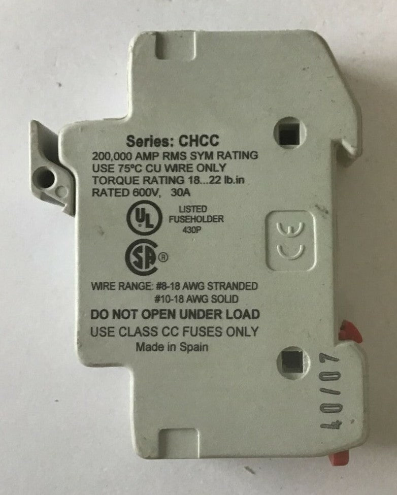 BUSSMANN CHCC1D FUSE HOLDER 30A 600V ****LOTOF5**** 4