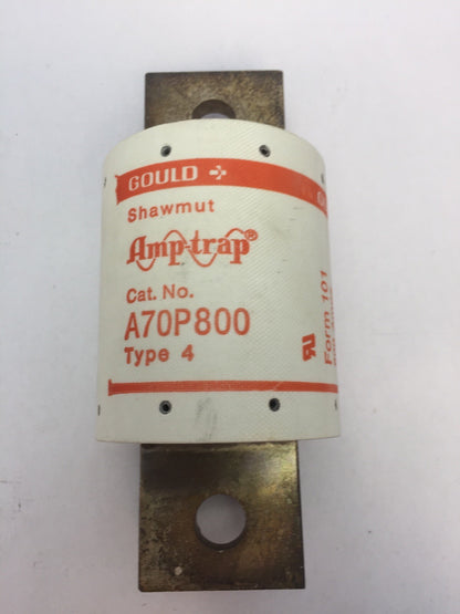 GOULD SHAWMUT AMPTRAP A70P800 FUSE 800 AMP 700 VAC TYPE 40