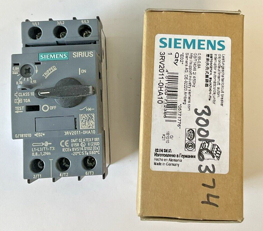 SIEMENS 3RV2011-0HA10 MOTOR CONTROL 0.55-0.8A0