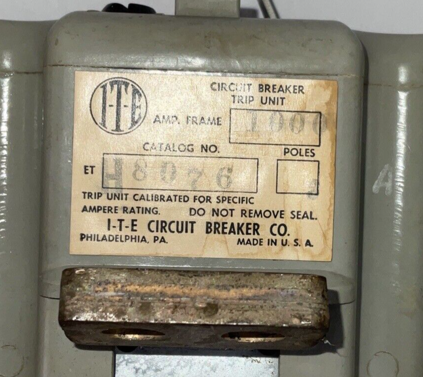 ITE HM3-T100 CIRCUIT BREAKER TRIP UNIT 1000A ET-80765