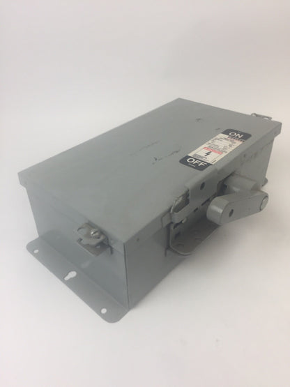 MURRAY HU361AJ HEAVY DUTY ENCLOSED SWITCH 30AMP 600VAC 3 PHASE 20HP TYPE 12 1