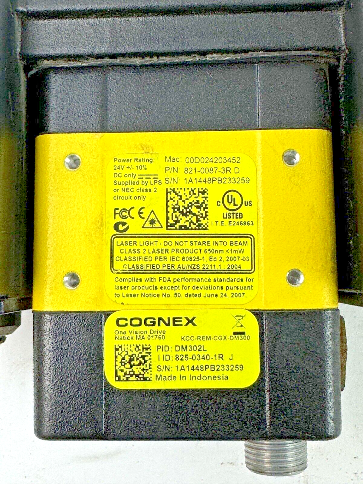 COGNEX - ODDM-302-625-W, 821-0087-3R-D, KCC-REM-CGX-DM300 - SMART VISION LIGHTS7