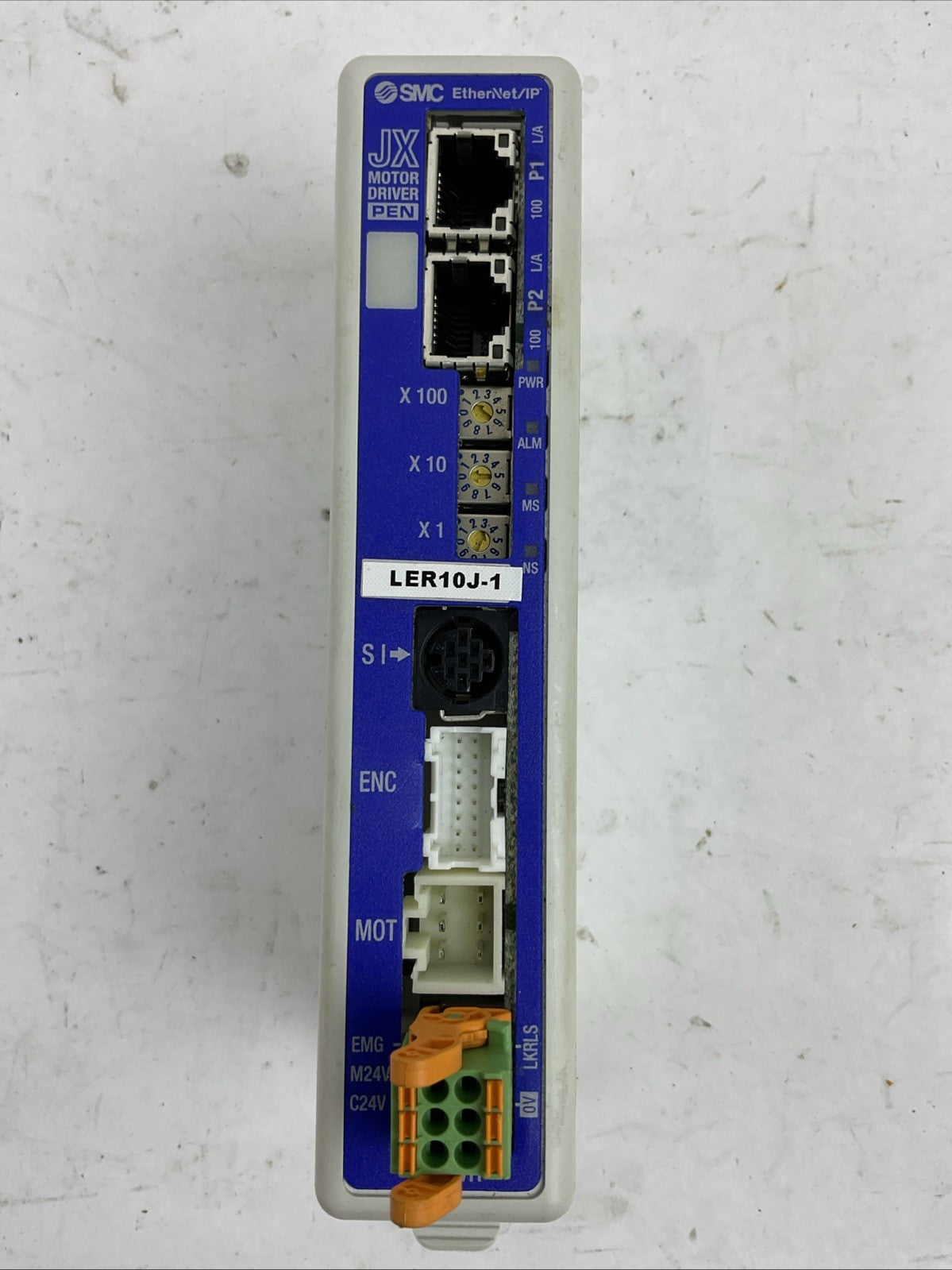 SMC JXC918-BCLER10J-1 ETHERNET/IP ELECTRIC ACTUATOR CONTROLLER 24VDC0