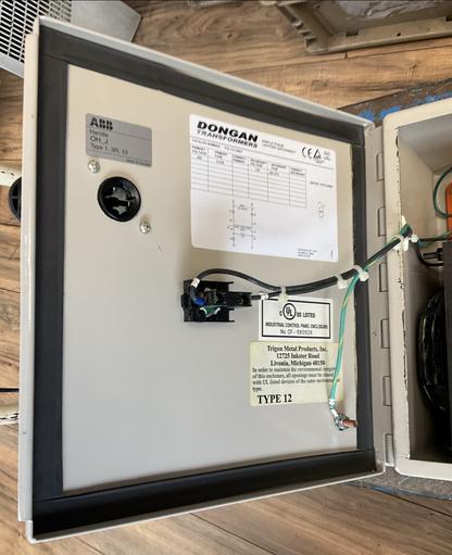 DONGAN TDL12-230Y SINGLE PHASE LIGHTING DISCONNECT TRANSFORMER 2KVA PRI 480V SEC6