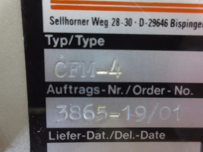 ARTIS CFM-4 FORCE MEASURING TRANSDUCER - 250mA, 24VDC - VERSION V1.443