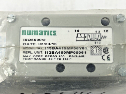NUMATICS - I13BA415MP56Y61 - ASCO - SOLENOID VALVE - 24 VDC - 4 WATTS W/ BRIDGE6