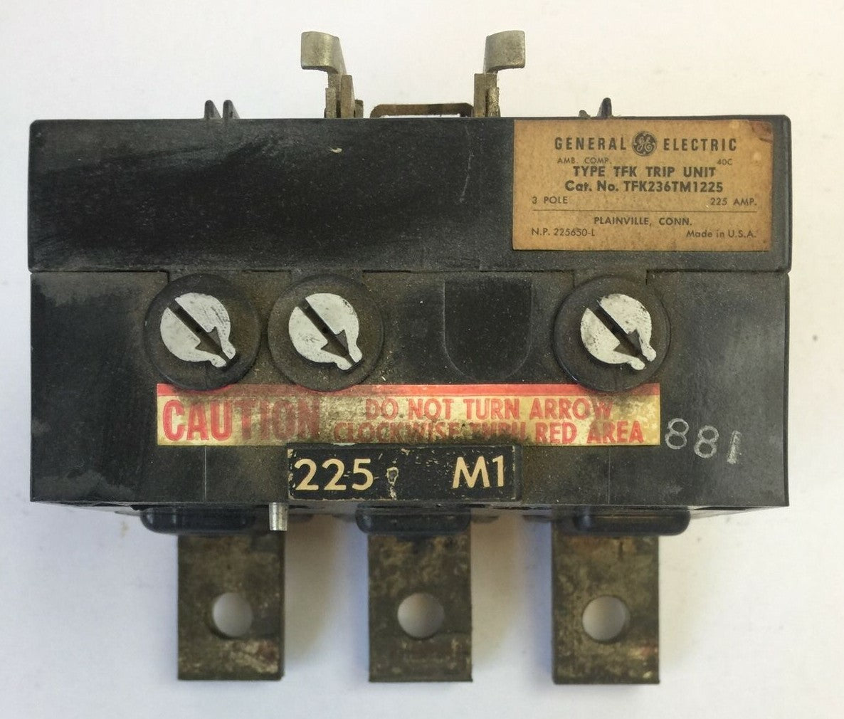 GE TFK236TM1225 TRIP UNIT 225AMP 3POLE0