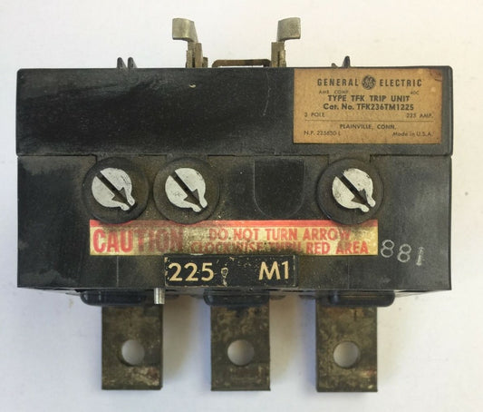 GE TFK236TM1225 TRIP UNIT 225AMP 3POLE0