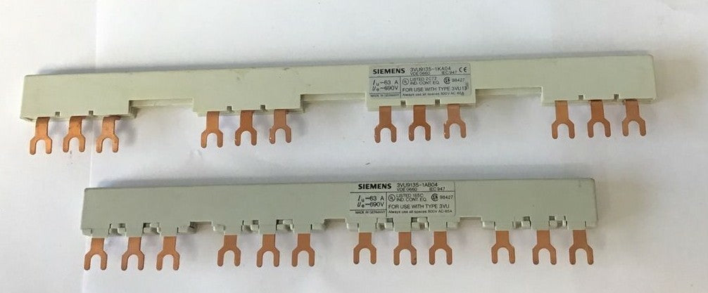 SIEMENS 3VU9135-1AB04(1) & 3VU9135-1KA04(1) LINE SIDE FEEDERS 63A 690V0
