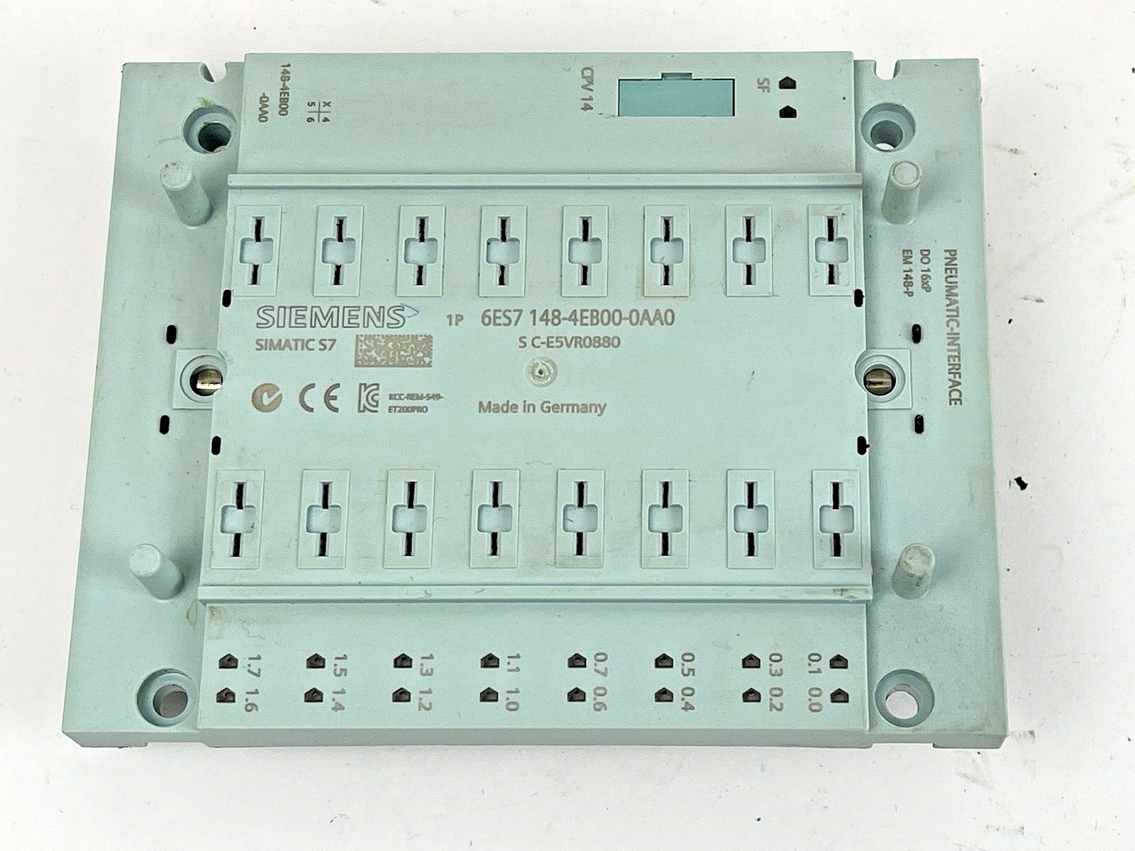 SIEMENS - 6ES7 148-4EB00-0AA0 - SIMATIC S7 PNEUMATIC INTERFACE FOR ET 200 PRO0