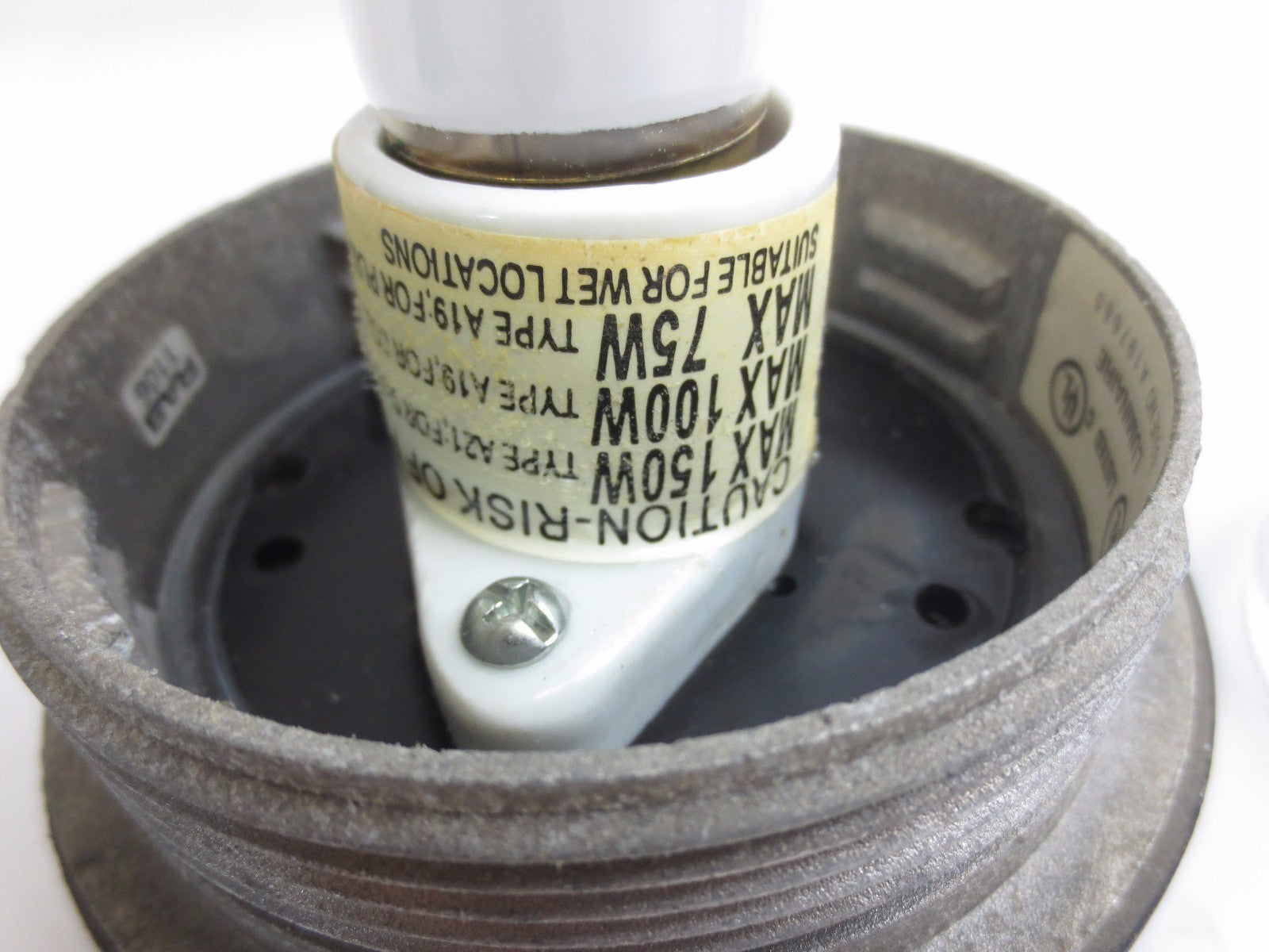 INDUSTRIAL LIGHTING INCANDESCENT METAL CAGE / SHIELD GLASS GLOBE ***lotof6***2