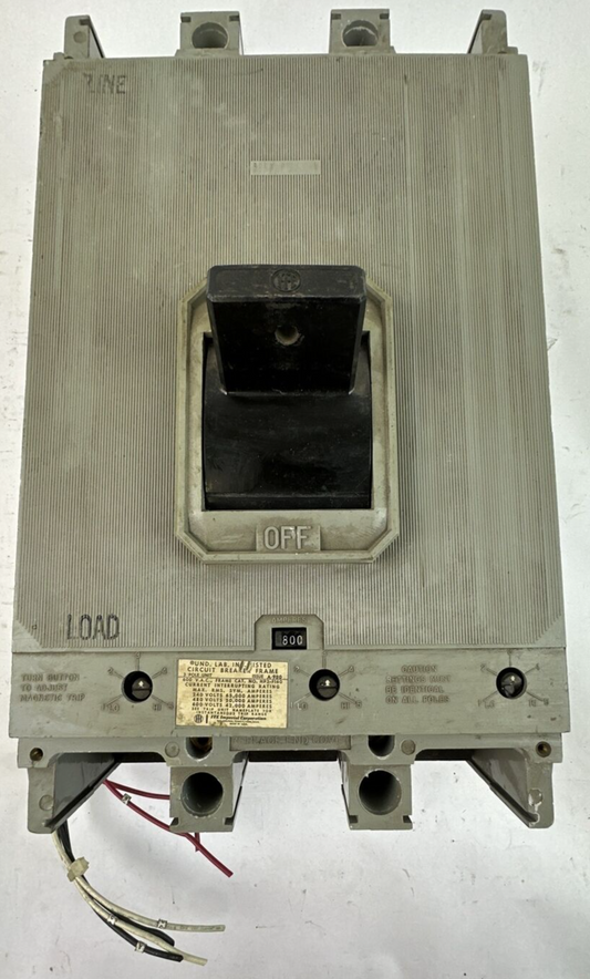 ITE HP3-F160 CIRCUIT BREAKER FRAME 600VAC 3POLE WITH 800A TRIP UNIT A02HP0R0 AUX0