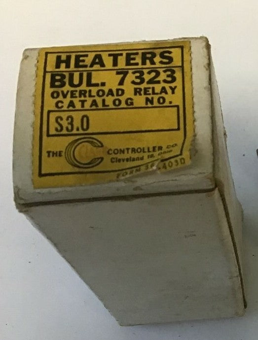 CLARK 7323 OVERLOAD HEATER ELEMENT S3.0***LOTOF2***1