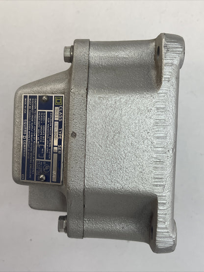 SQUARE D CLASS 9001 TYPE GR-104 SER A PUSHBUTTON RESET STATION 600VAC2