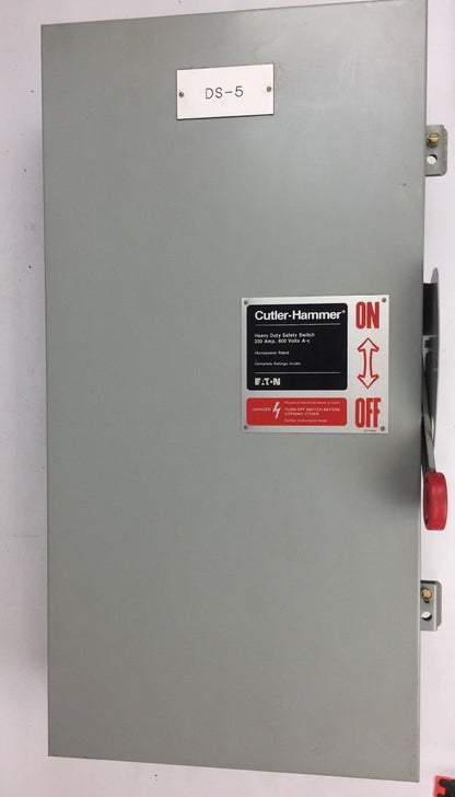 CUTLER HAMMER DH264UDK HEAVY DUTY SAFETY SWITCH 200A 600V 2 POLE NON FUSIBLE0