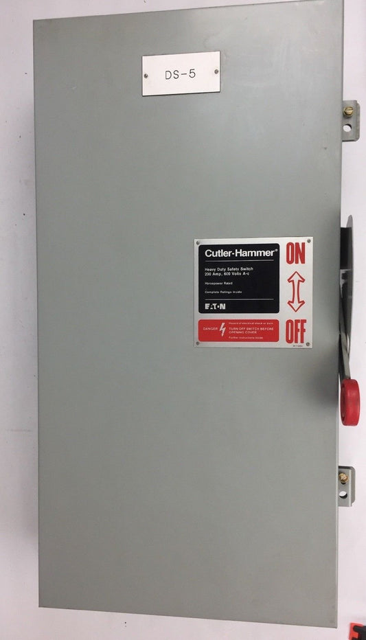 CUTLER HAMMER DH264UDK HEAVY DUTY SAFETY SWITCH 200A 600V 2 POLE NON FUSIBLE0