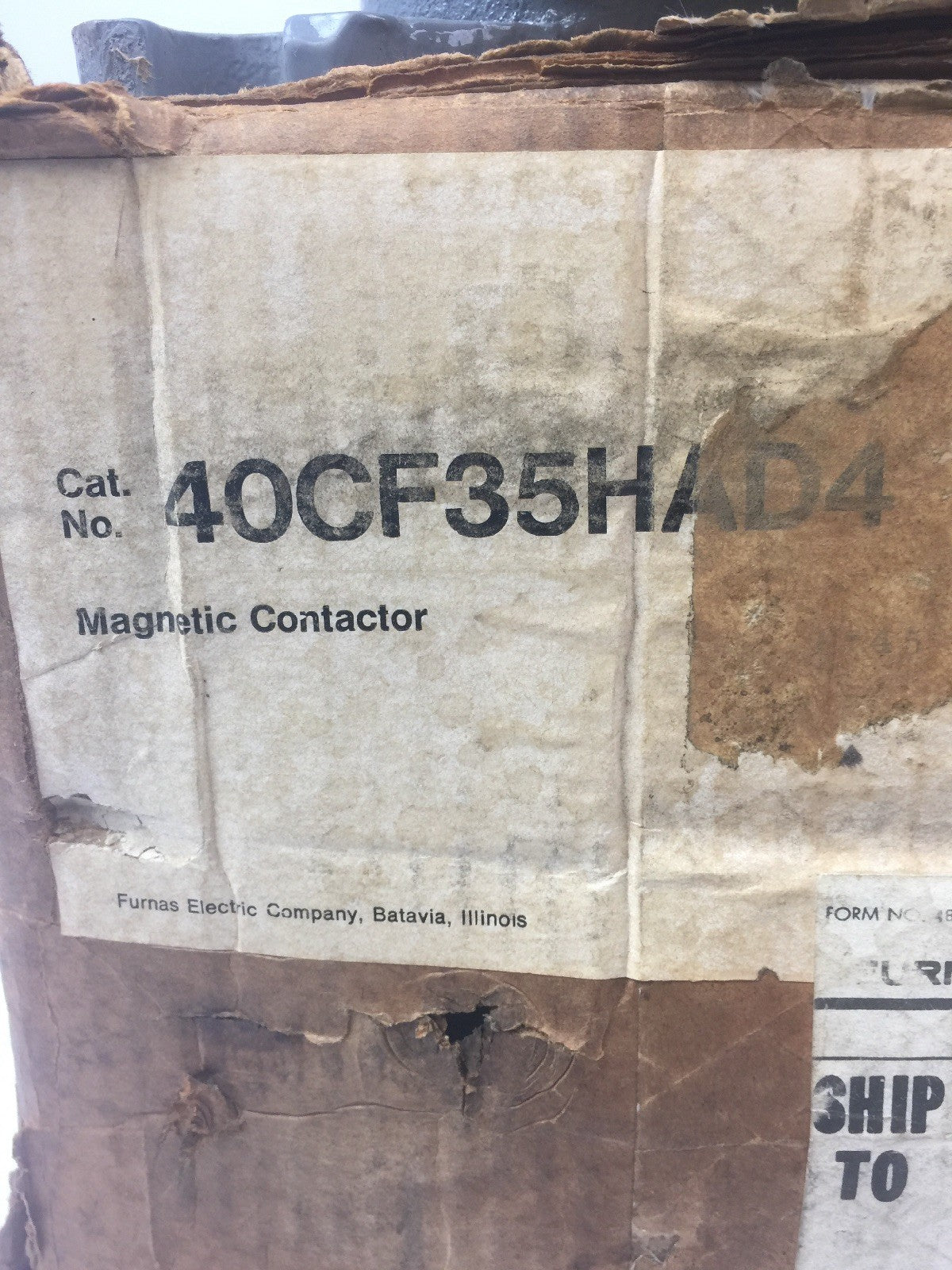 FURNAS 40CF35HAD4 THREE PHASE CONTACTOR 600VAC 20A COIL 110-120V 220-240V 60HZ1